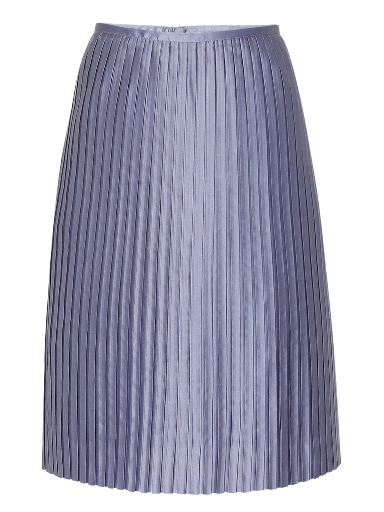 Satin Pleated Skirt - Lavender
