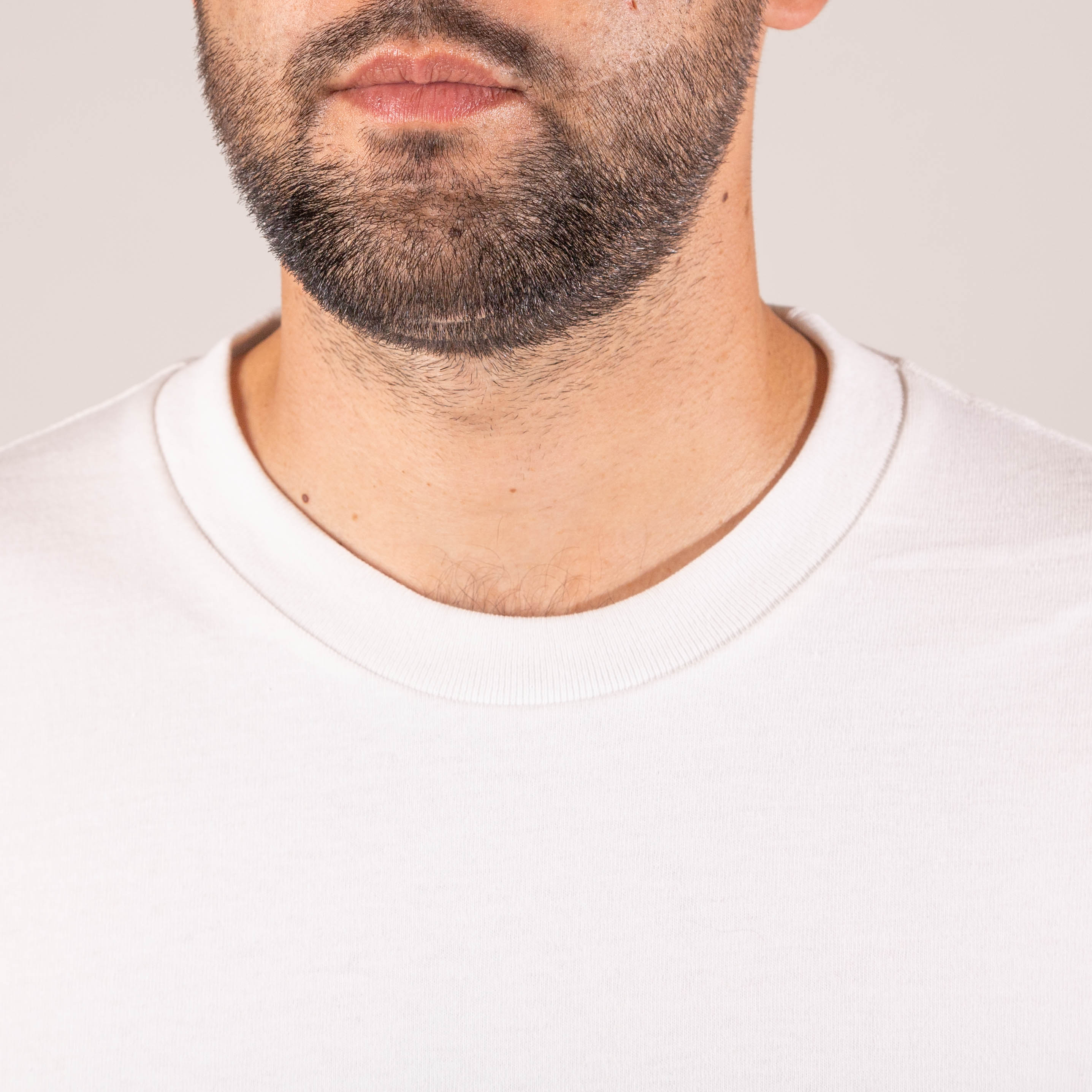 Lone Flag - Throwback Era Heavyweight Tee w/ Palm Embroidery Aged White