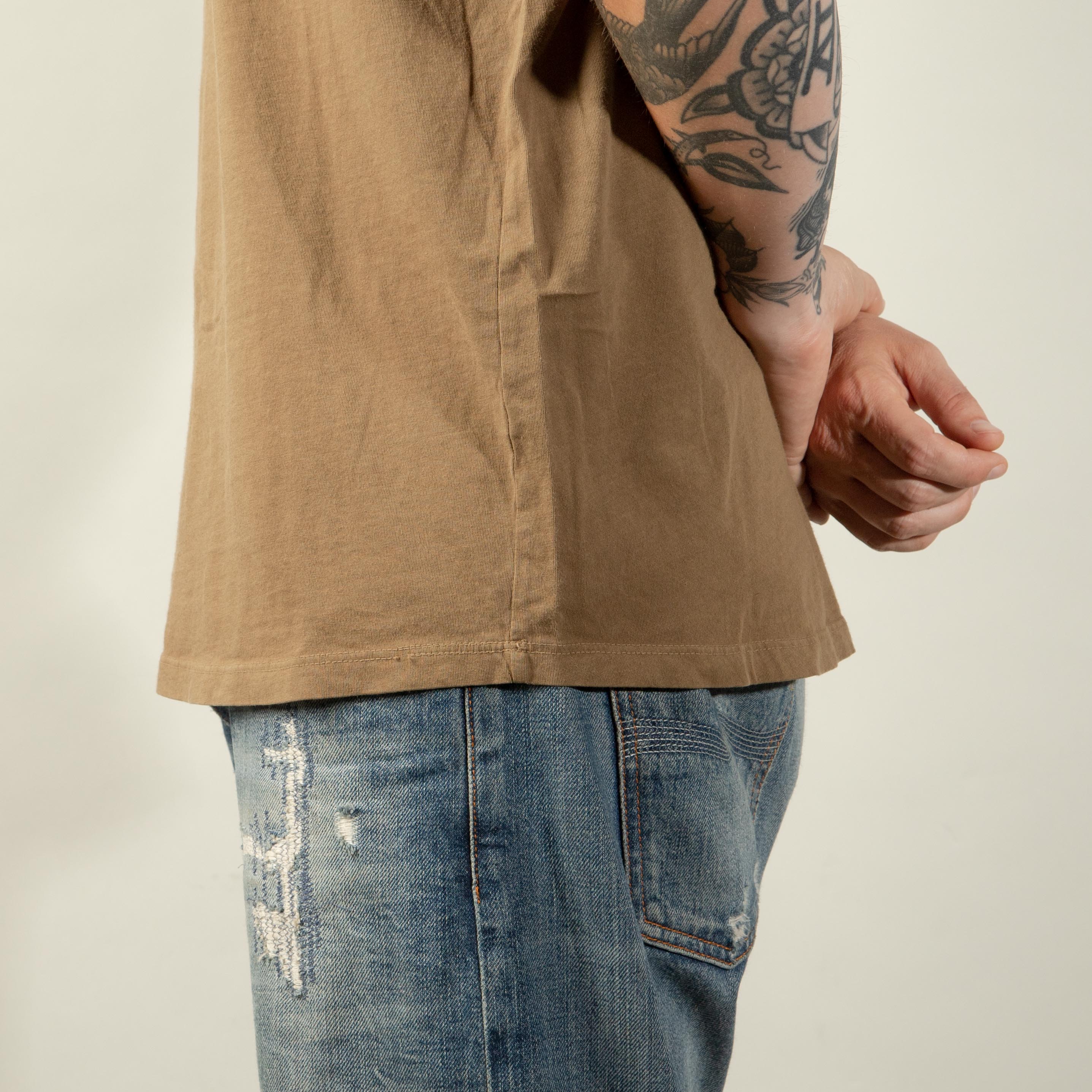 Lone Flag - Basic Pocket Curved Hem Muted Moss