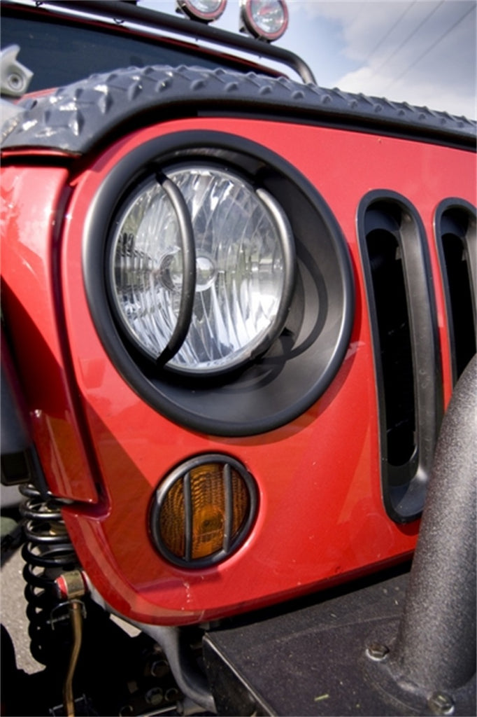 Rugged Ridge Headlight Bezels Black 07-18 Jeep Wrangler JK – JP3 Motorsports