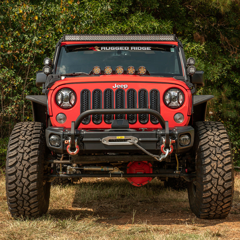 Rugged Ridge Arcus Front Bumper Set W/ Overrider 2018 Jeep Wrangler JK –  JP3 Motorsports