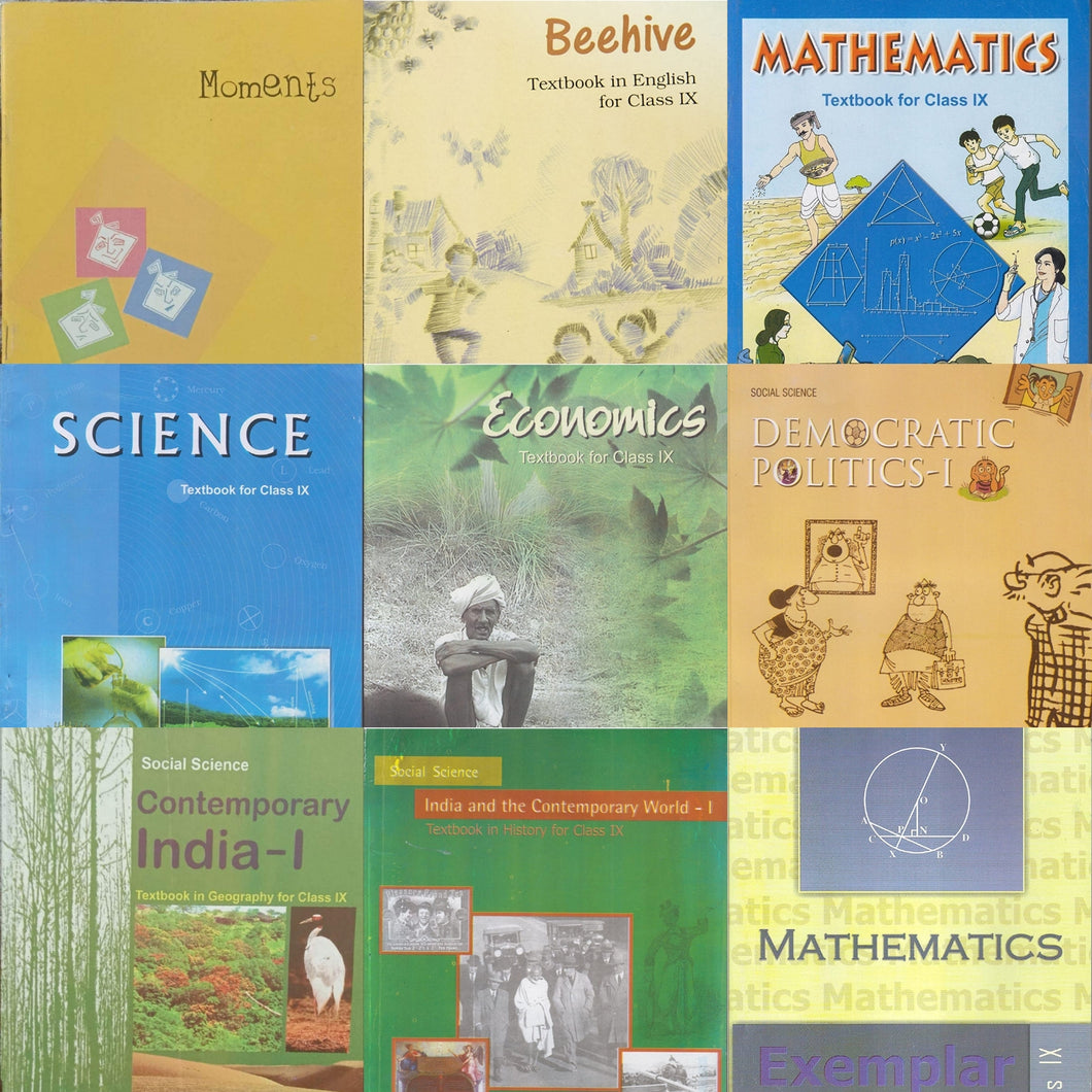 NCERT Complete Books Set + Exemplars for Class -9 (English Medium) - Latest edition as per NCERT/CBSE