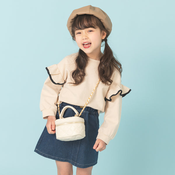 ベティ ストライプスカート フリル モノトーン 子供服 キッズ服120 女の子