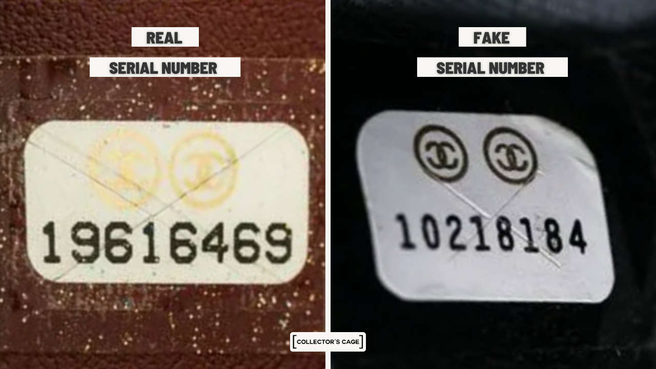 Real vs. fake Chanel serial number
