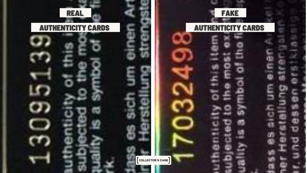 Real vs. fake Chanel cards