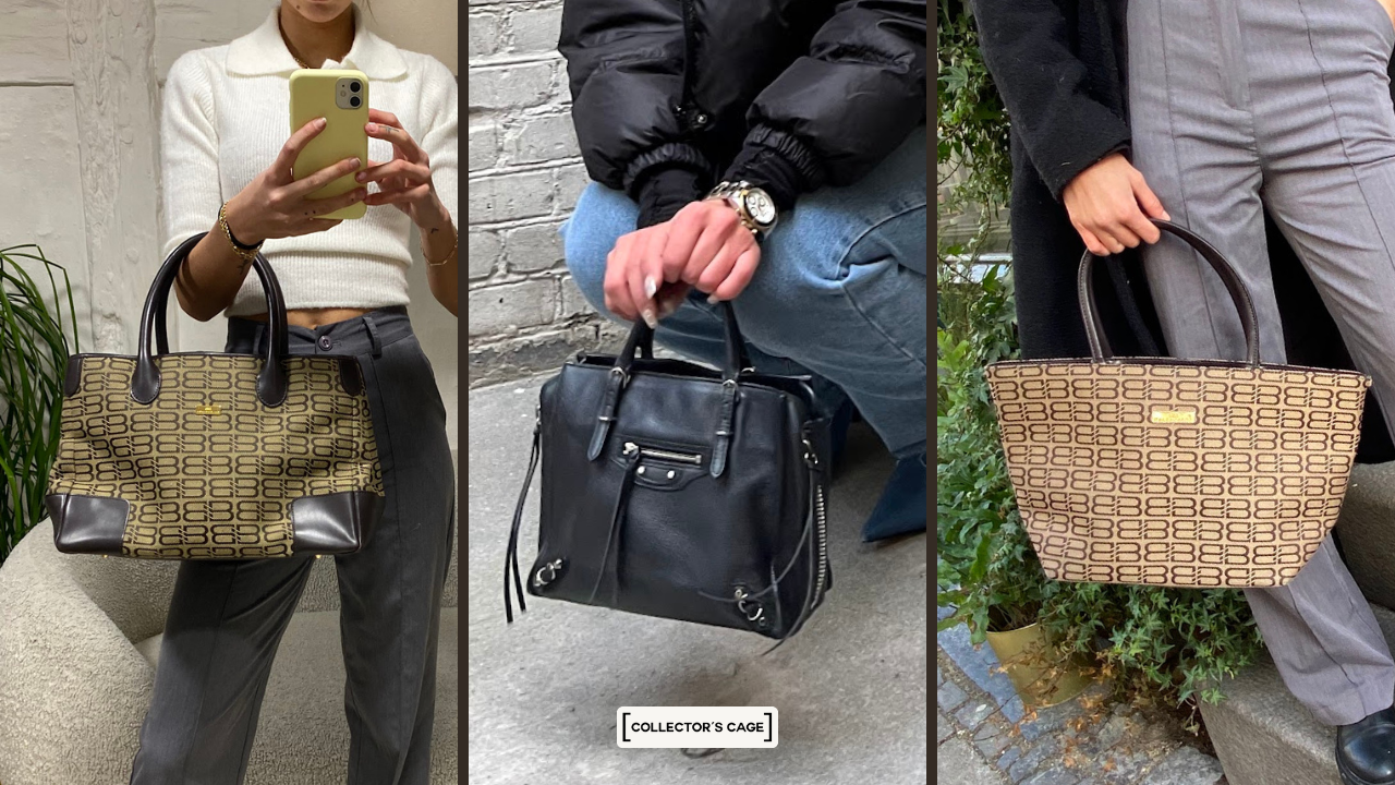 Balenciaga Tote bag, black Balenciaga Papier bag, and a vintage Balenciaga bag