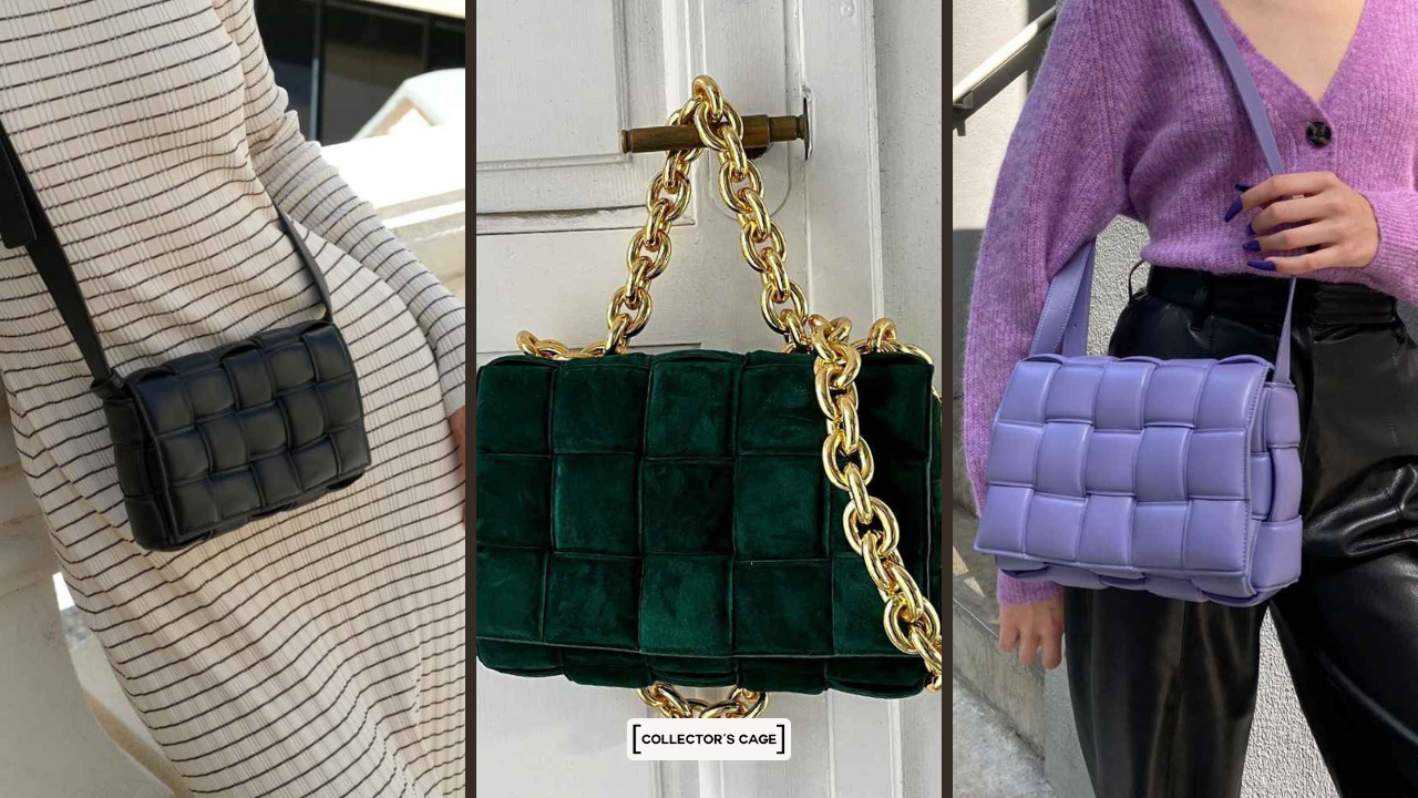 Bottega Veneta Black Cassette Bag, Green Bottega Veneta Cassette Bag, Bottega Veneta Cassette Shoulder Bag