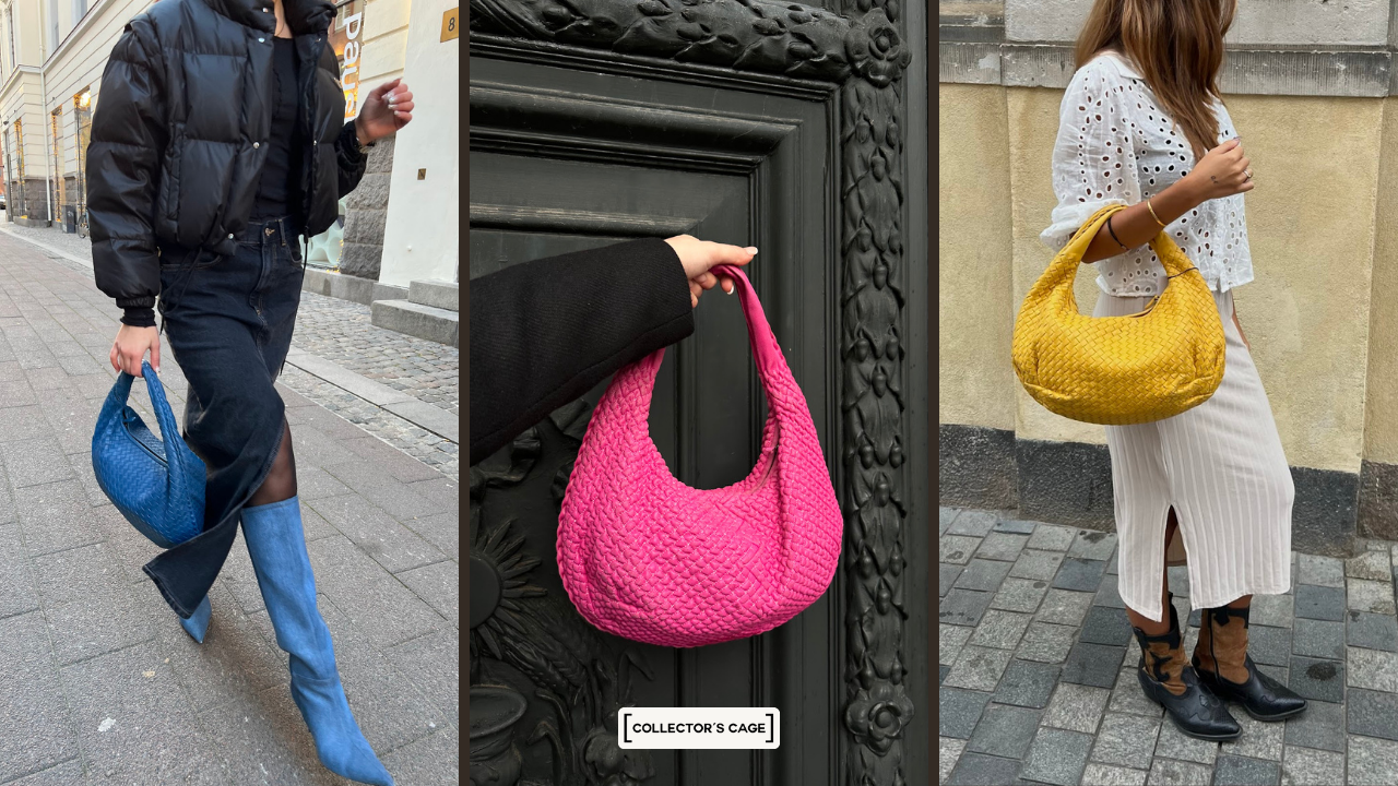 Bottega Veneta Blue Leather Bag, Bottega Veneta Bag in Pink Ponza Leather, Yellow Bottega Veneta Bag