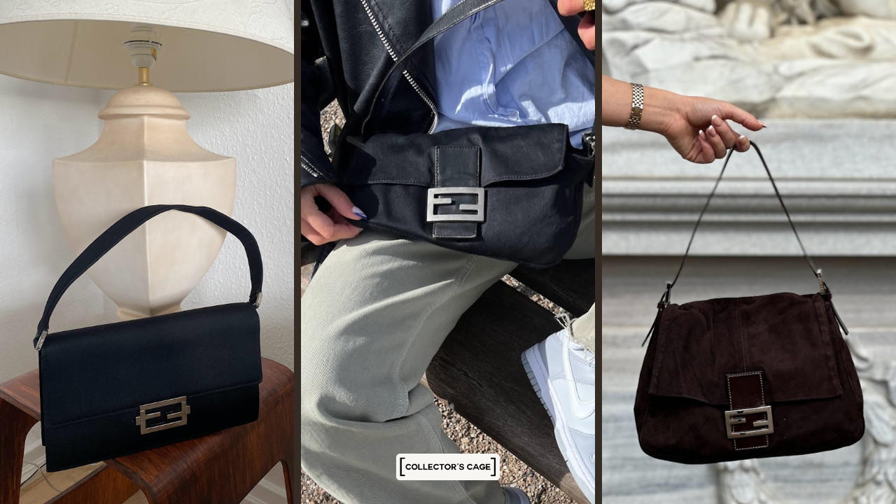 Black Fendi Bag, Black Fendi Baguette Bag, Vintage Fendi Mamma Baguette Bag