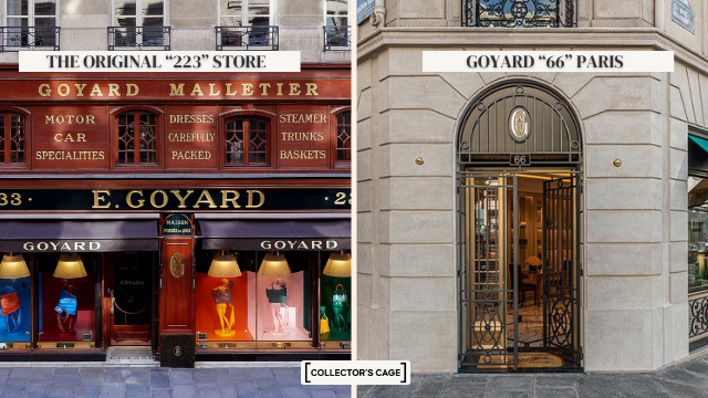 The original Goyard store next to the flagship 66 store in Paris