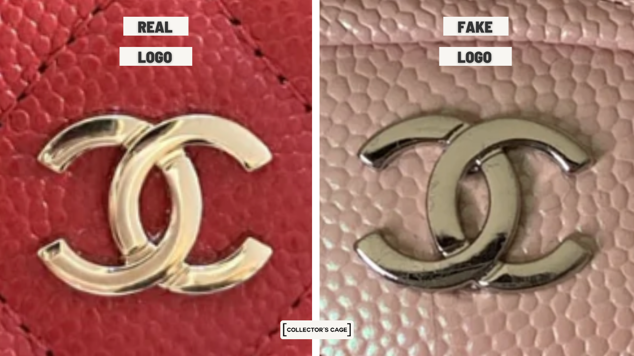 Real vs. fake Chanel logo