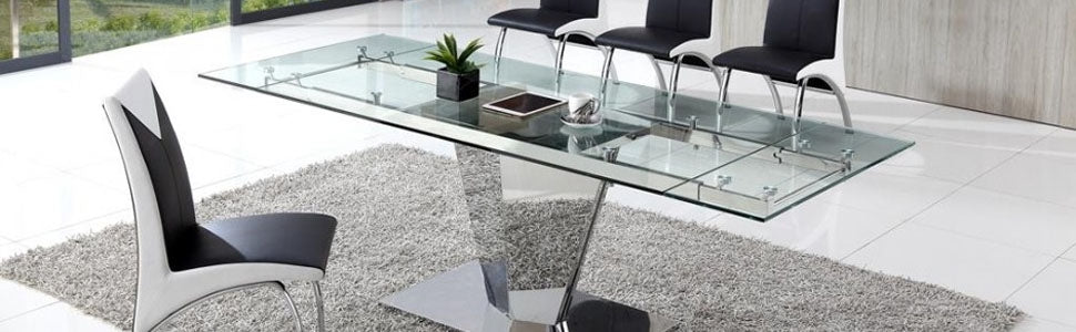 200CM Glass Dining Tables | Glass Vault Furniture