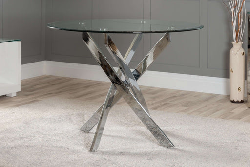 Schneider Round Clear Glass Dining Table