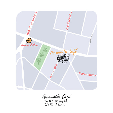 Amendula Paris cafes Map