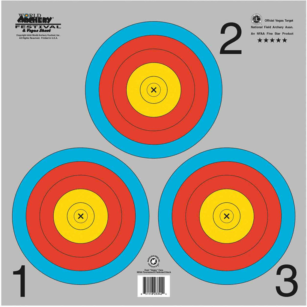 Maple Leaf Nfaa Indoor Vegas 3-spot Target 25 Pk.