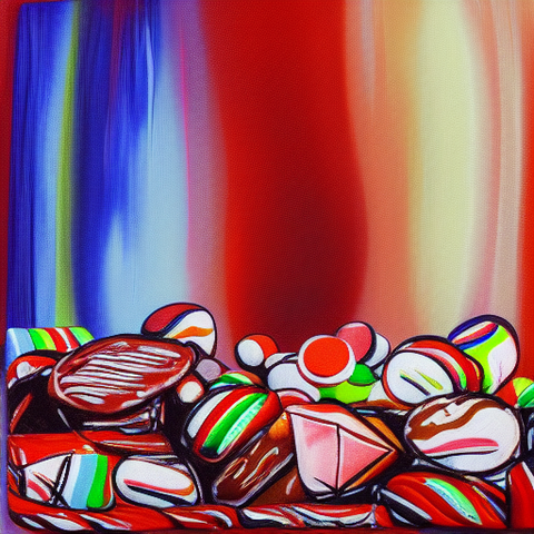 Abstract Candy Colorful Painting Idea