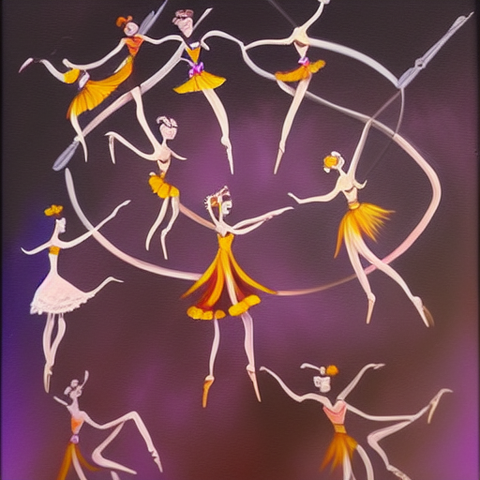 Abstract Dancers Painting