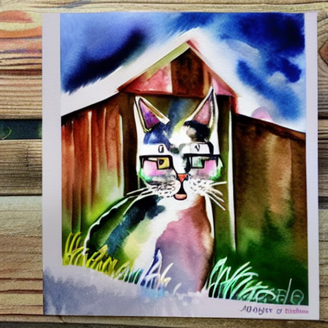 Cat's Farm Abstract Painting Idea