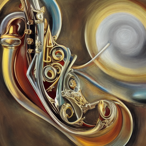 Abstract Saxophone Painting