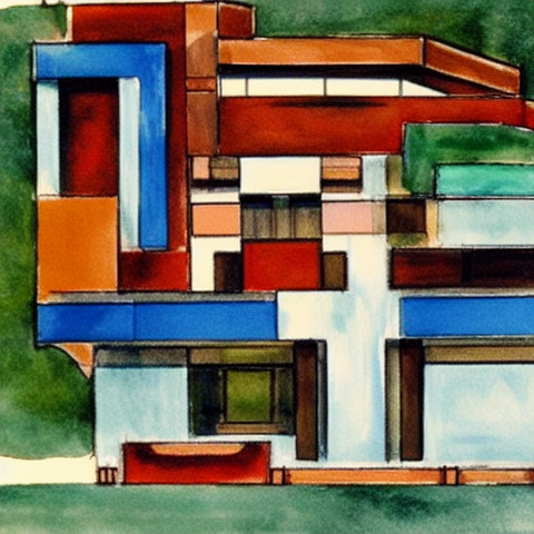 Abstract Frank Lloyd Wright Painting