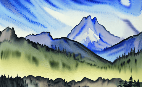 Watercolor Mountains - How to Paint Mountains for Beginners