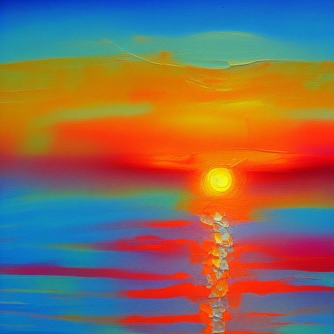 Easy Abstract Sunset Painting