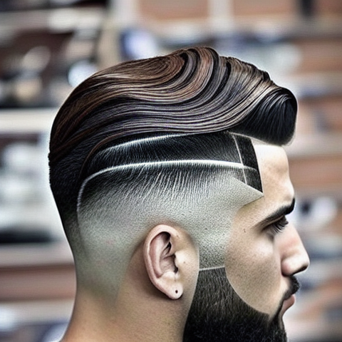 cool taper haircult designs, slick