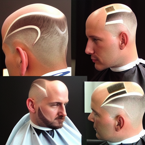 bald taper haircut design that is cool and creative