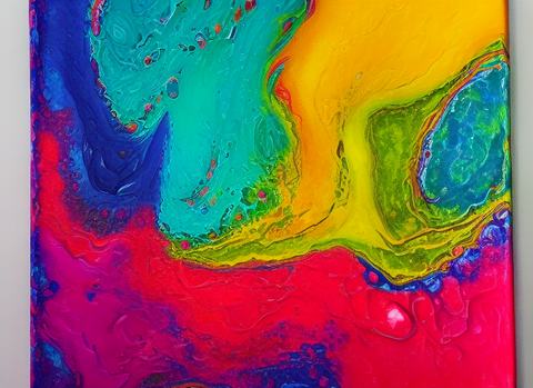 Beautiful Abstract Pour Painting