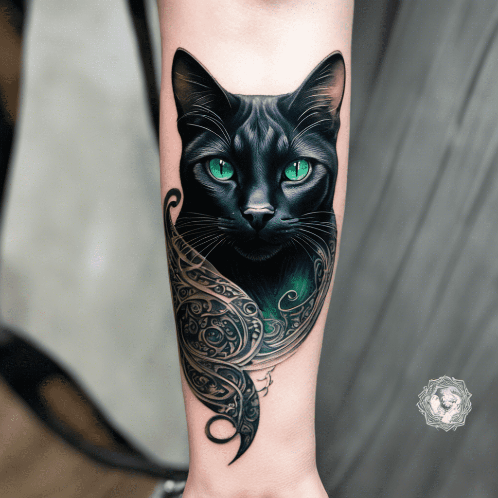 cat eyes tattoo