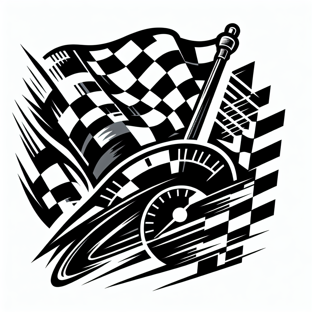 Speed Thrills: Checkered Flag & Tachometer