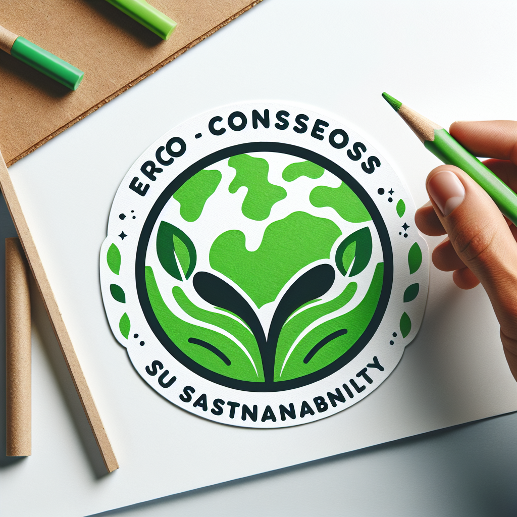 Eco-Friendly Emblem Sticker Idea