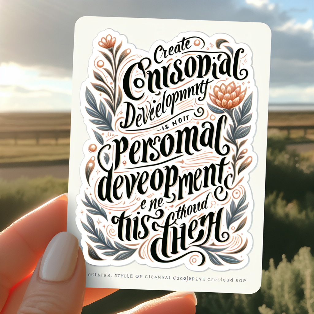 Inspirational Growth Sticker Design