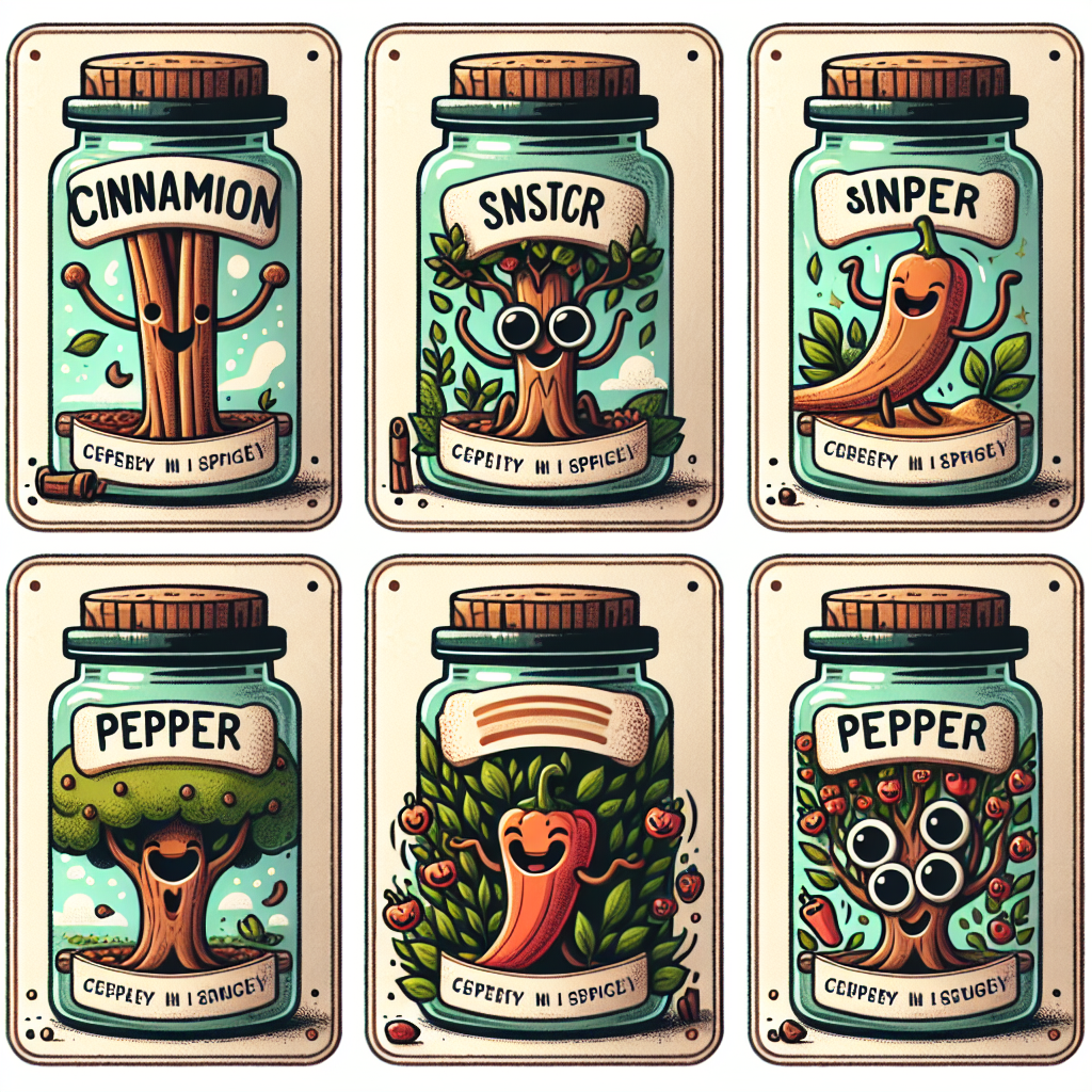 Whimsical Spice Labels
