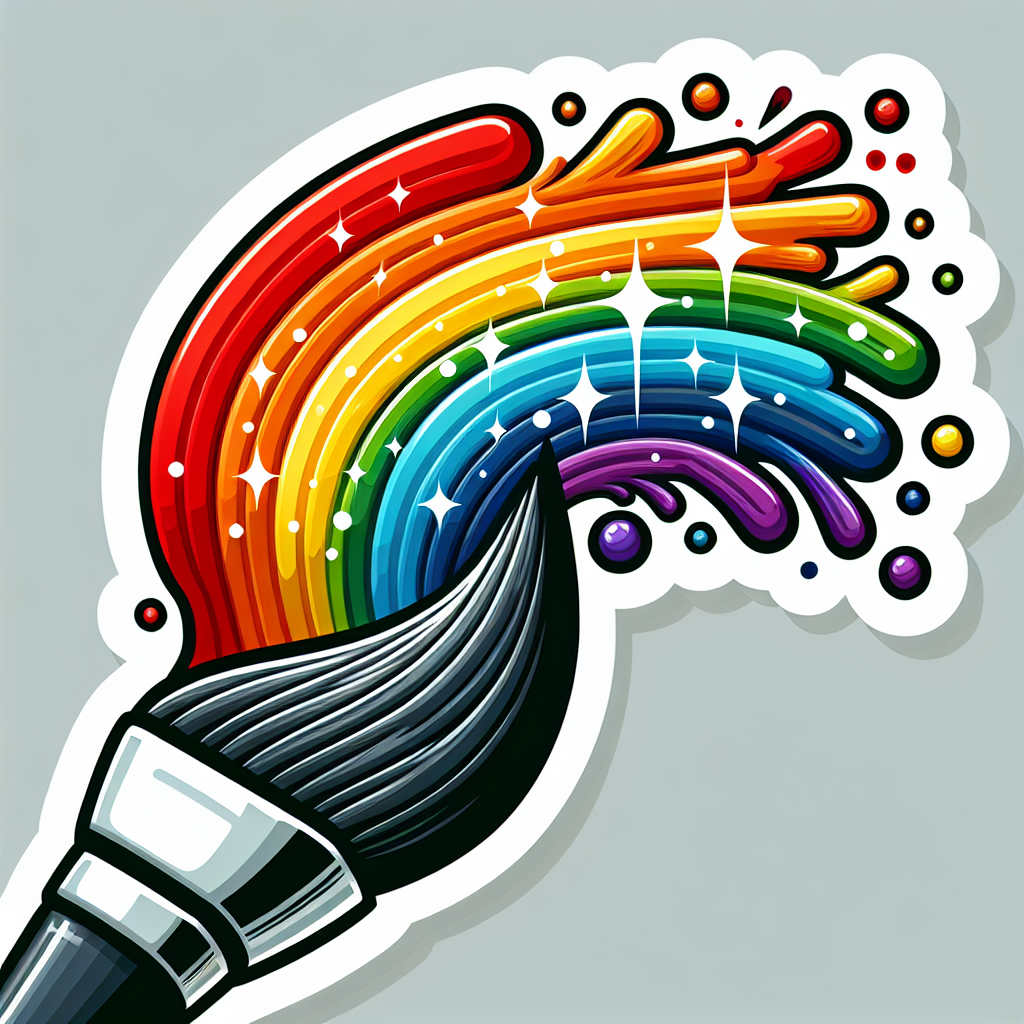 Brushstroke Rainbow Sparkle