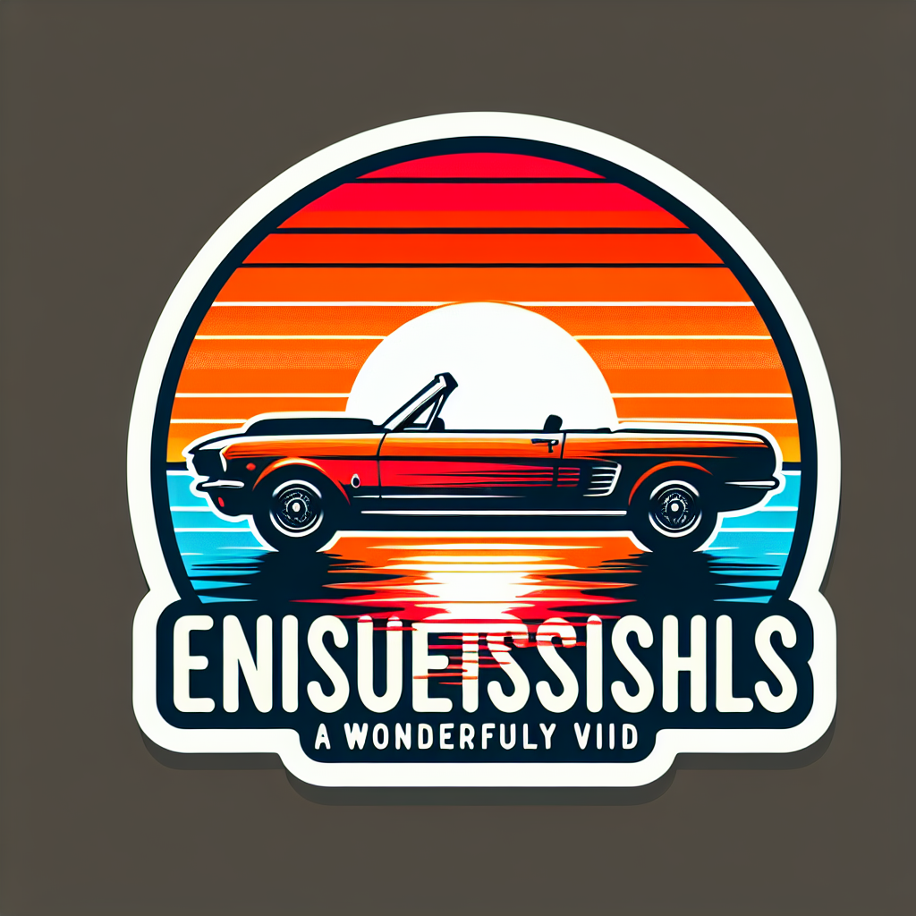 Retro Sunset Drive Sticker Idea