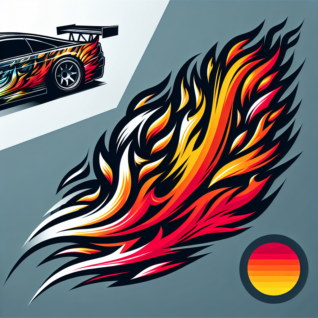 Fiery Speed: Race Car Decals