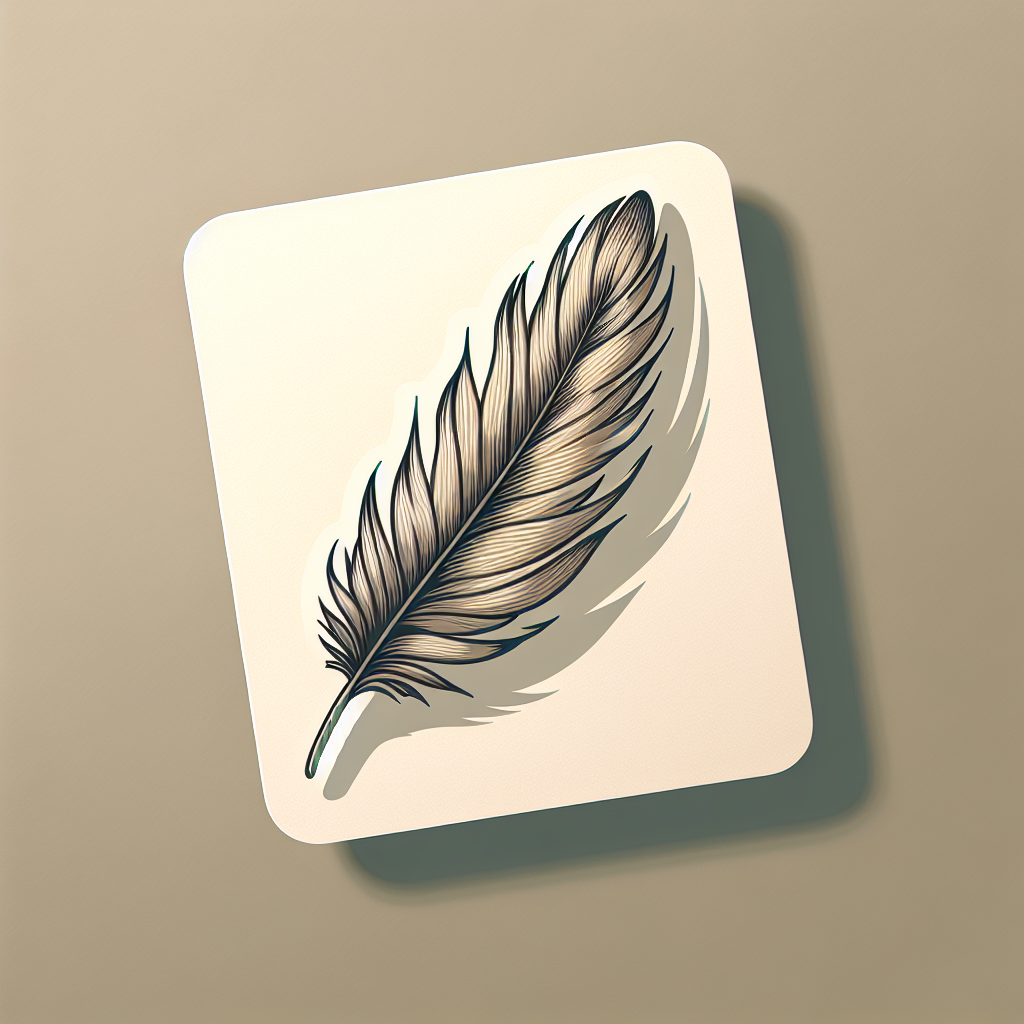 Elegant Quill Feather Sticker