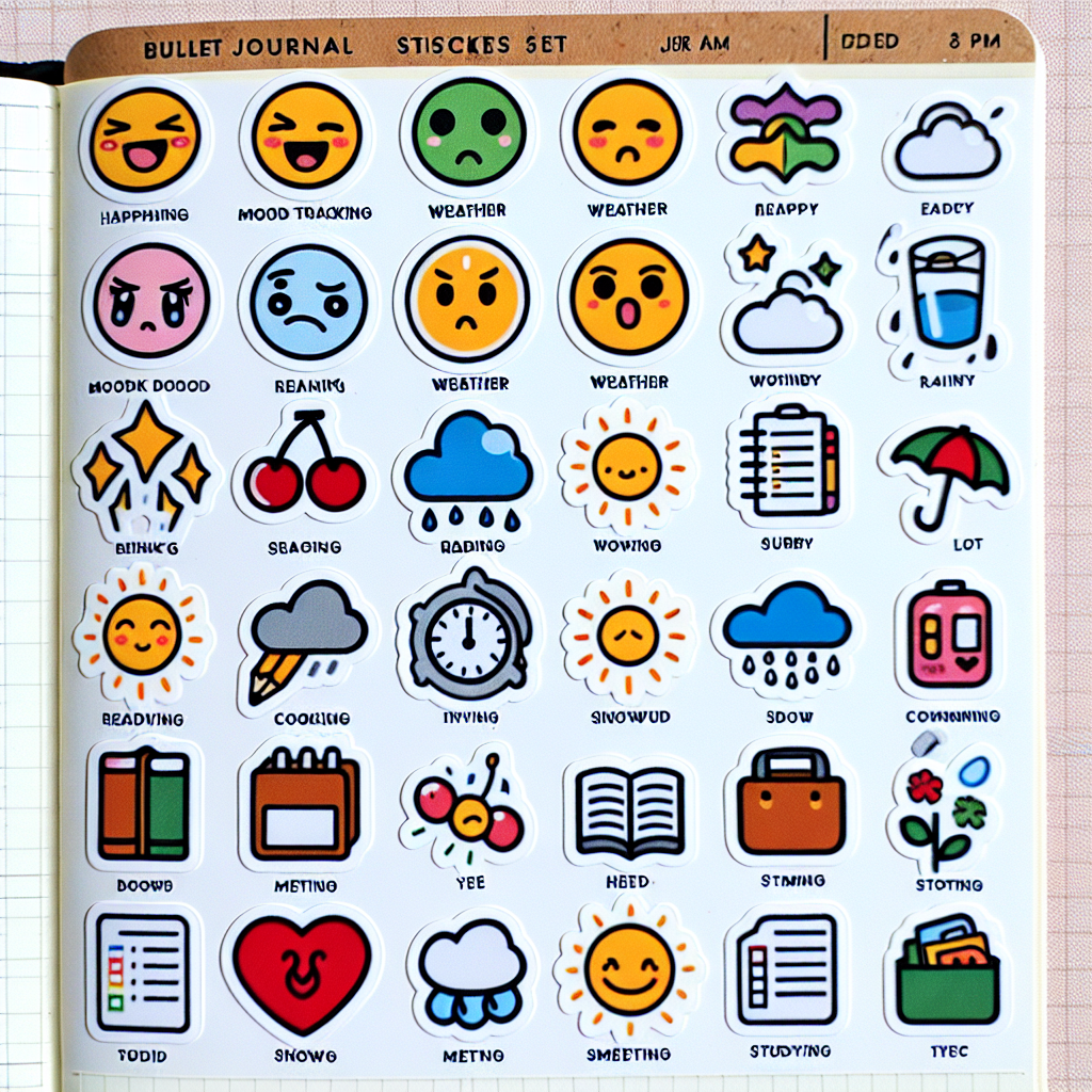 Charming Emotions & Activities Sticker Set