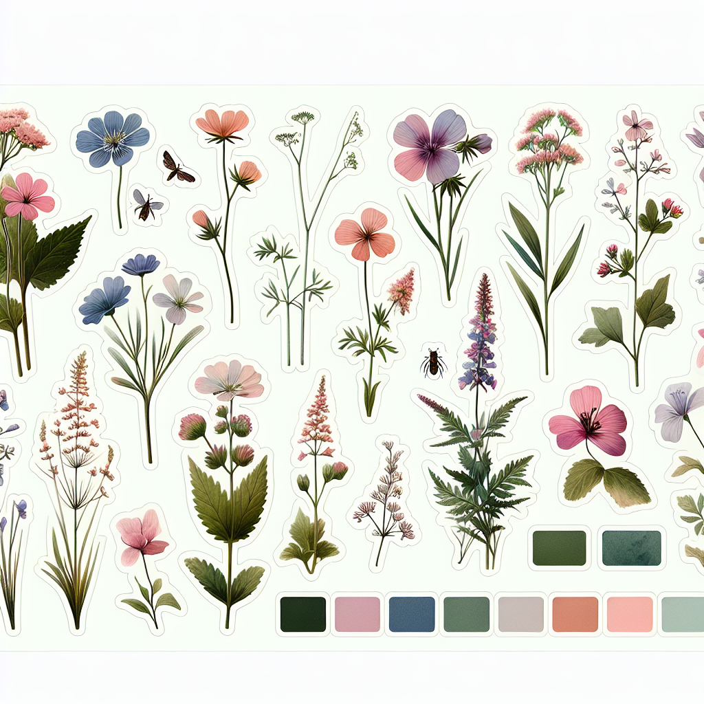 Botanical Charm: Nature-Inspired Sticker Collection