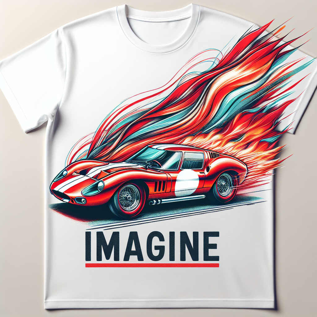 Vintage racer design on a t-shirt