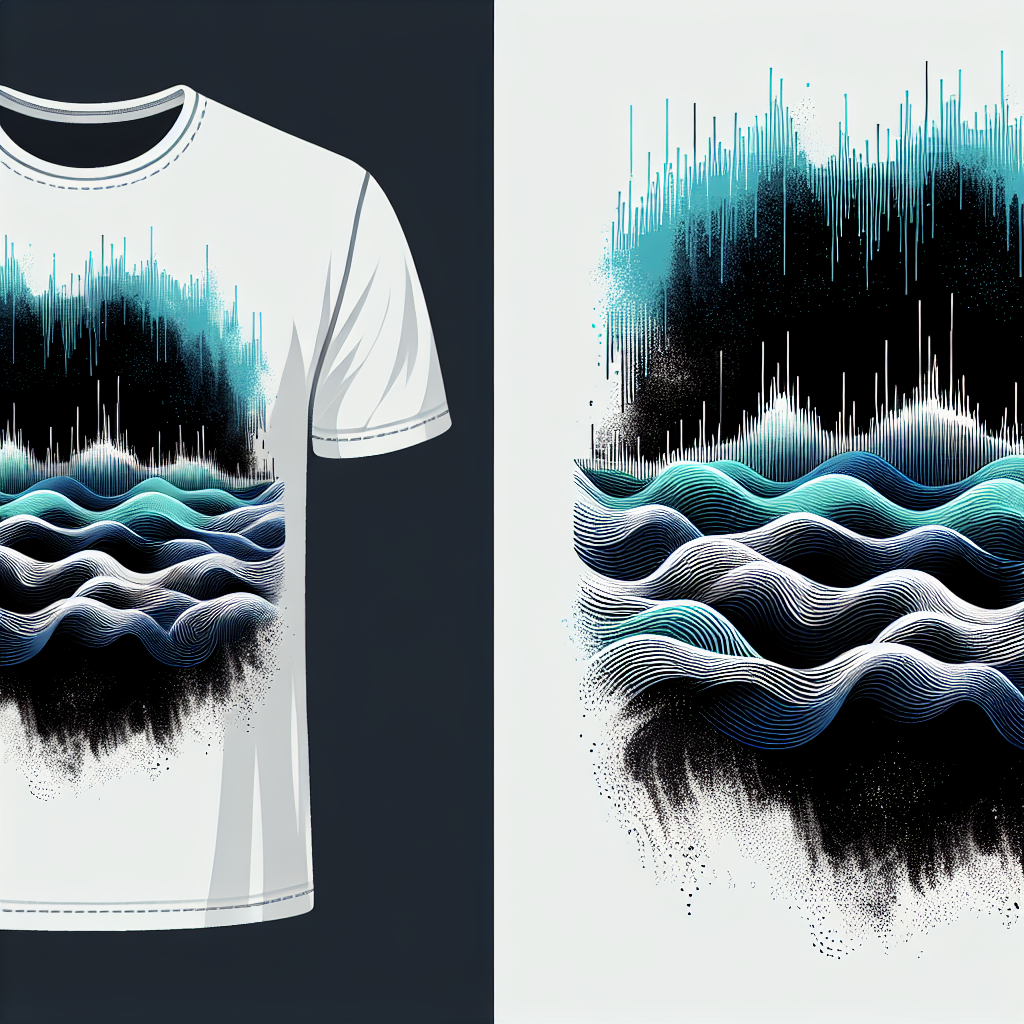 Audio wave design on a t-shirt