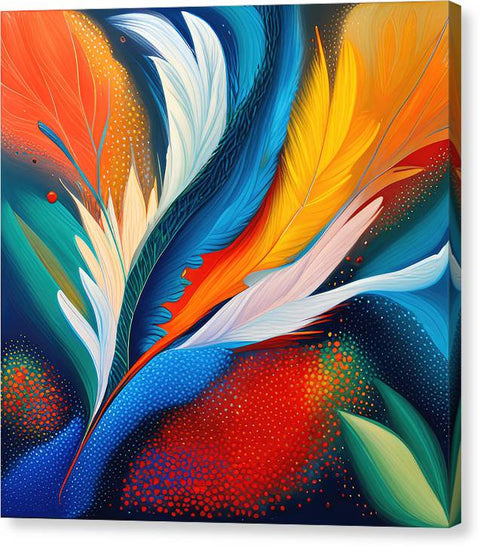 Beautiful Colorful Bird Painting Traditional - Canvas Print – artAIstry