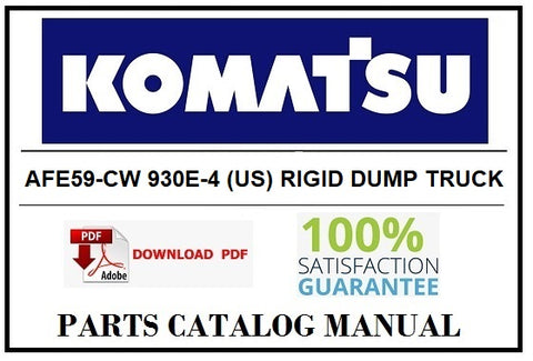 KOMATSU AFE59-CW 930E-4 (US) RIGID DUMP TRUCK BEST PDF PARTS CATALOG MANUAL SN A30970,A30973,A30982-A30983,A30985-A30988,A30995,A30999 DOWNER EDI