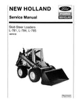 New Holland L781, L784, L785 Skid Steer Loader Service Repair Manual PDF Download