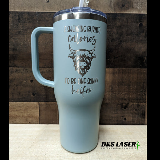 Funny Sayings- 40 oz Handled Tumbler