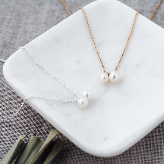 White Pearls Necklace Lyra, Eternal Collection