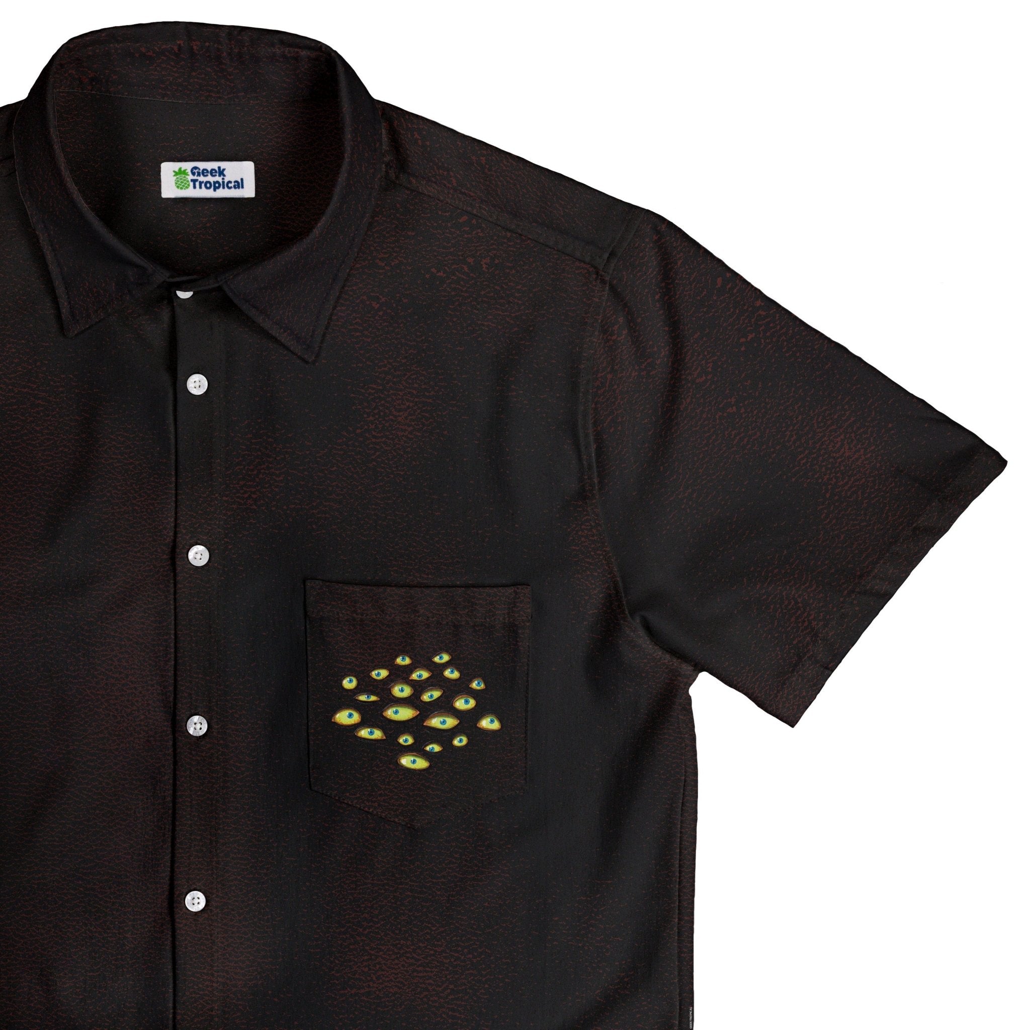 Mimic Eyes Custom Pocket Dnd Button Up Shirt