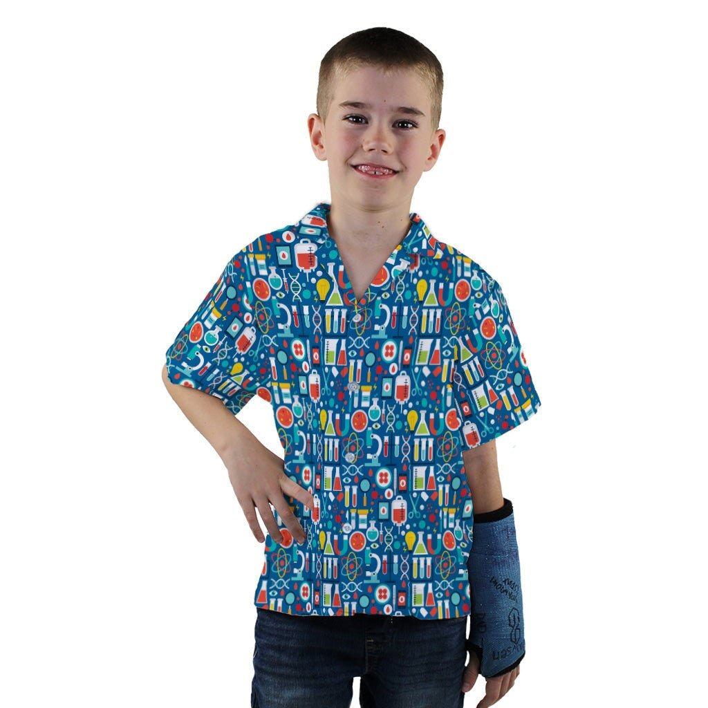 Science Lab Blue Science Youth Hawaiian Shirt