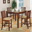 Jardin - 5-piece Counter Height Dining Set Red Brown and Tan